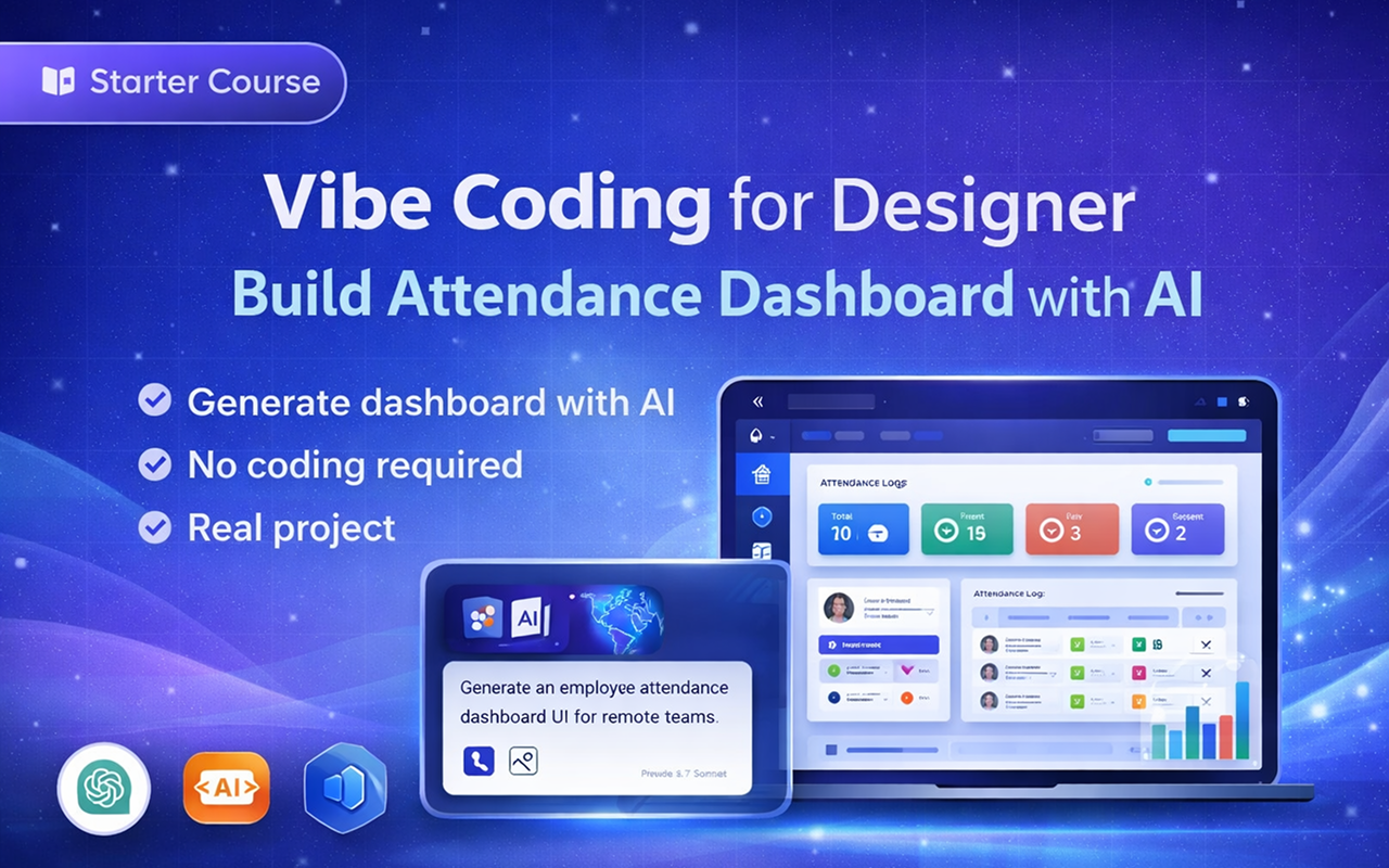 Kelas Vibe Coding for Designer: Build Attendance Dashboard di BuildWithAngga
